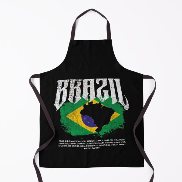 Item preview, Brazil Flag Map designed and sold by Ruinn Store.