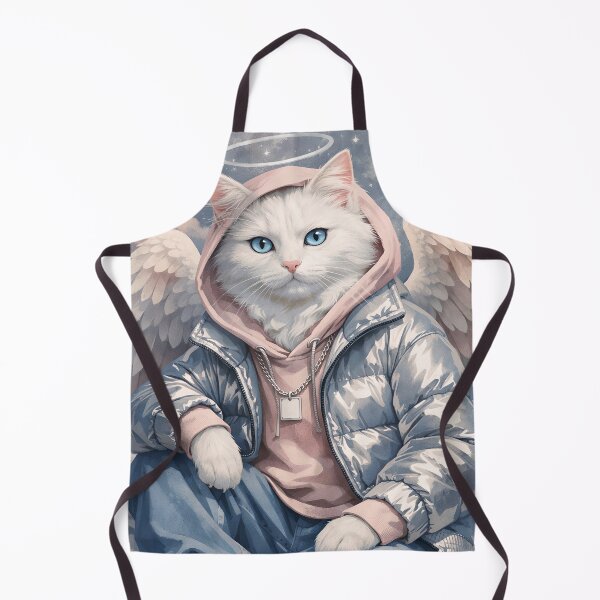 Item preview, Angel Cat Streetwear Aesthetic – Celestial Blue Eyed Kitty Art designed and sold by Luvahawb.