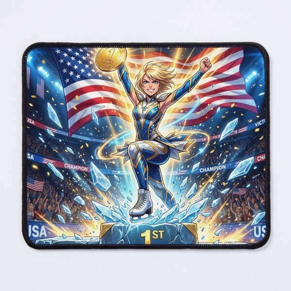Item preview, alysa liu Ice Skating Gold Champion Anime Art designed and sold by DreamsMRC.
