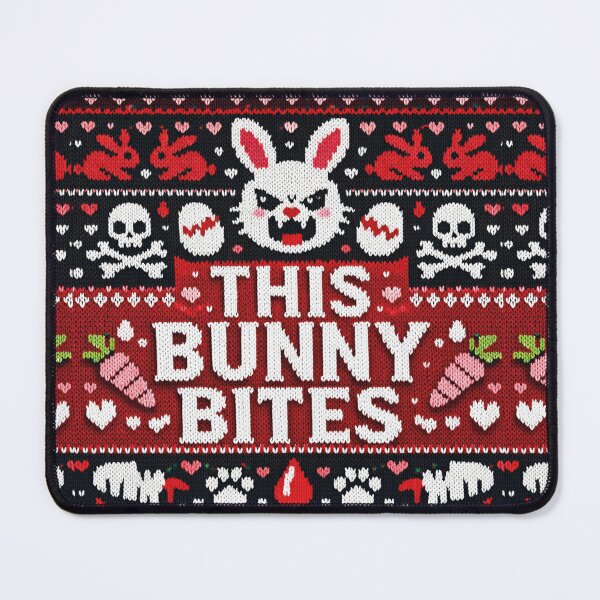 Item preview, This Bunny Bites Funny Bunny Saying Knitting Pattern designed and sold by Mauswohn.