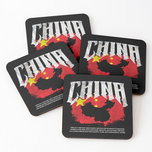 Item preview, China Flag Map designed and sold by Ruinn Store.