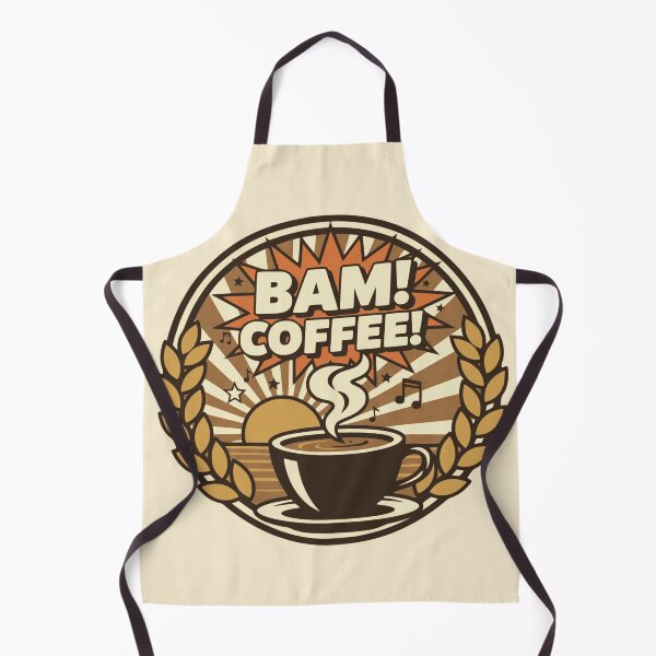 Item preview, Bam Coffee Retro Sunrise Badge designed and sold by PragmaticP.