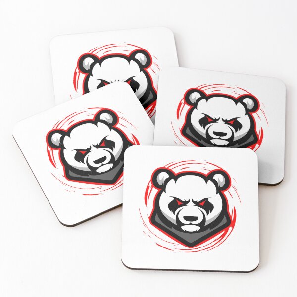 Item preview, Angry Panda Mascot Logo — Gaming Panda Head Red Black Esports Animal Design designed and sold by Punjabink.