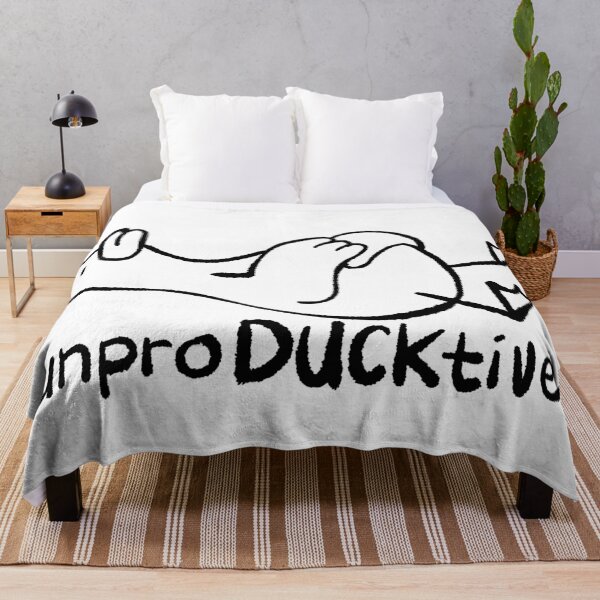 Item preview, unproDUCKtive Minimalist Hand Drawn Duck Pun Art designed and sold by RNASstuff.