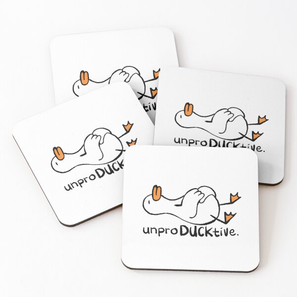 Item preview, unproDUCKtive Funny Duck Pun Hand Drawn Aesthetic designed and sold by RNASstuff.