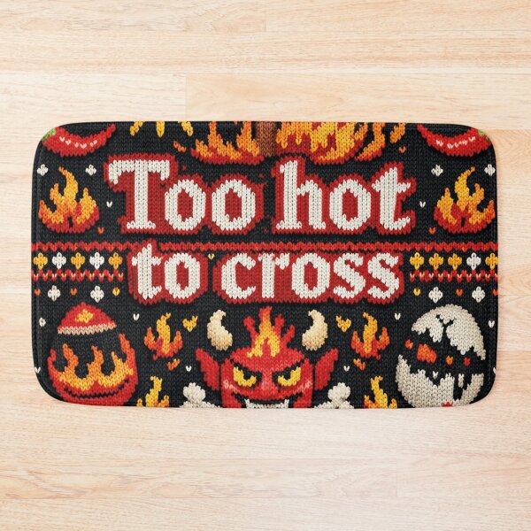 Item preview, Too Hot To Cross Funny Saying Knitting Pattern designed and sold by Mauswohn.