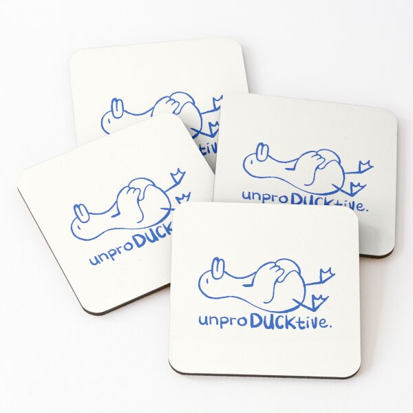 Item preview, unproDUCKtive Blue Line Art Funny Duck Streetwear designed and sold by RNASstuff.