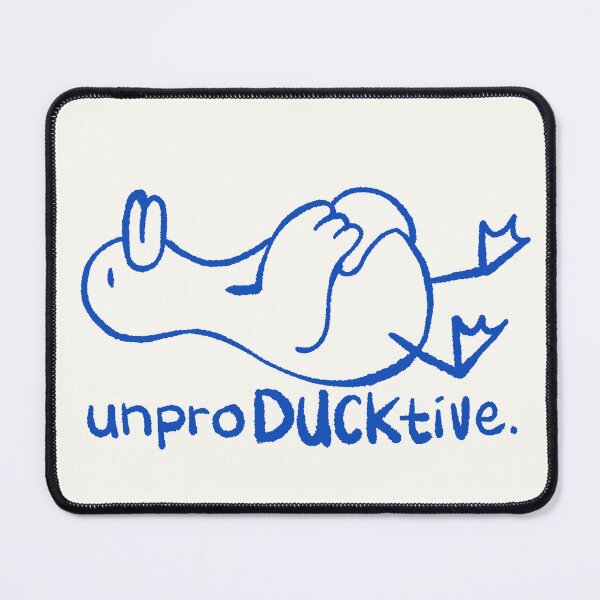 Item preview, unproDUCKtive Blue Line Art Funny Duck Streetwear designed and sold by RNASstuff.