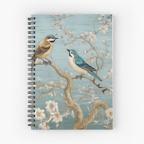 Item preview, Silk Floral Sparrows Light Blue Tree Carpet designed and sold by GrinGalore.