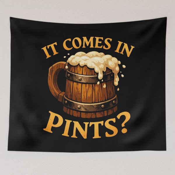 Item preview, It Comes In Pints Rustic Tavern Sign designed and sold by agearb.