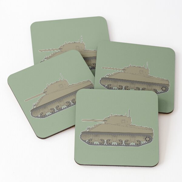 Item preview, For tank fans: M4A2 Sherman side view illustration designed and sold by FAawRay.