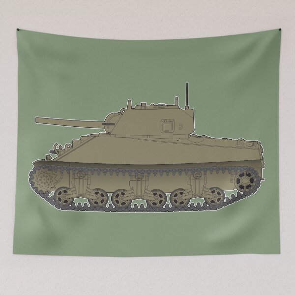 Item preview, For tank fans: M4A2 Sherman side view illustration designed and sold by FAawRay.