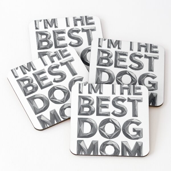 Item preview, Geometric Best Dog Mom Typography Art - Modern Mother's Day Quote designed and sold by Line & Shade.