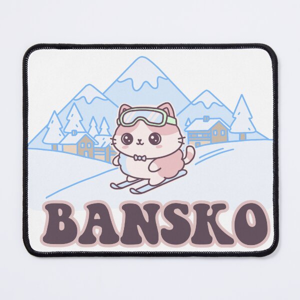 Item preview, Bansko Ski Cat Cute – Kawaii Winter Skiing Kitty designed and sold by cimong.