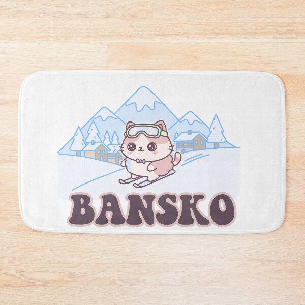 Item preview, Bansko Ski Cat Cute – Kawaii Winter Skiing Kitty designed and sold by cimong.