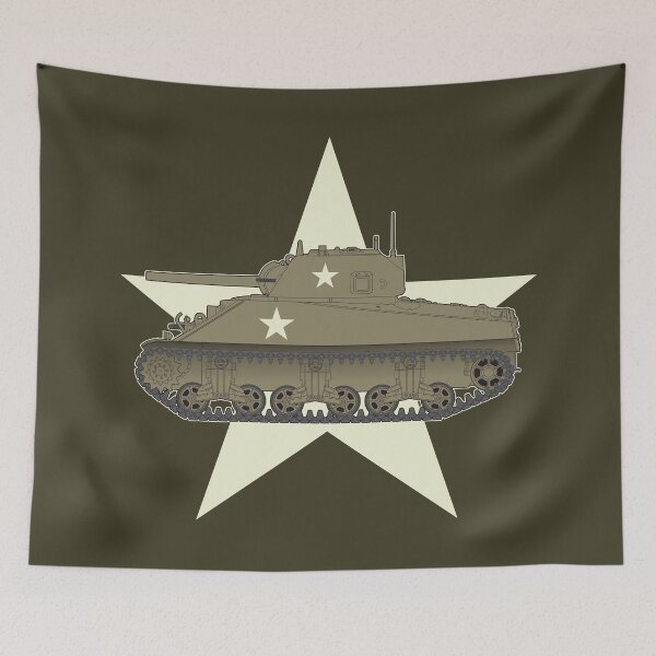 Item preview, For WWII history buffs: M4A2 Sherman tank artwork designed and sold by FAawRay.