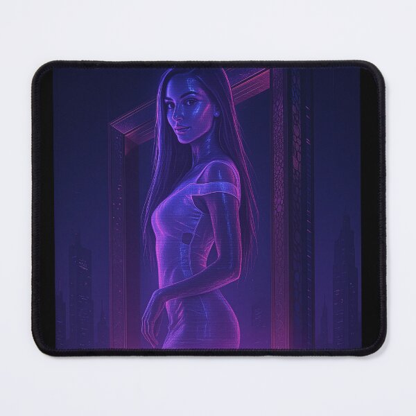 Item preview, Neon Goddess of Dubai – DUBAI LOVE Cyberpunk Dream Queen designed and sold by DyfunctionalTee.