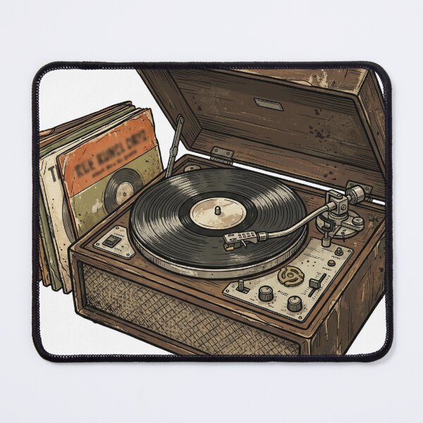 Item preview, Retro Vinyl Record Player Nostalgia designed and sold by pictranoosa.