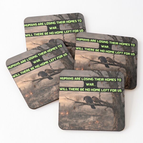 Item preview, A powerful anti-war quote design about homes destroyed by war and the fear of losing humanity. A strong peace message for those who stand against violence and support world peace designed and sold by Dew  Drop wear.