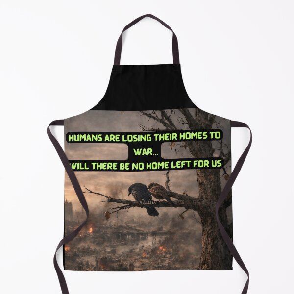 Item preview, A powerful anti-war quote design about homes destroyed by war and the fear of losing humanity. A strong peace message for those who stand against violence and support world peace designed and sold by Dew Drop wear.