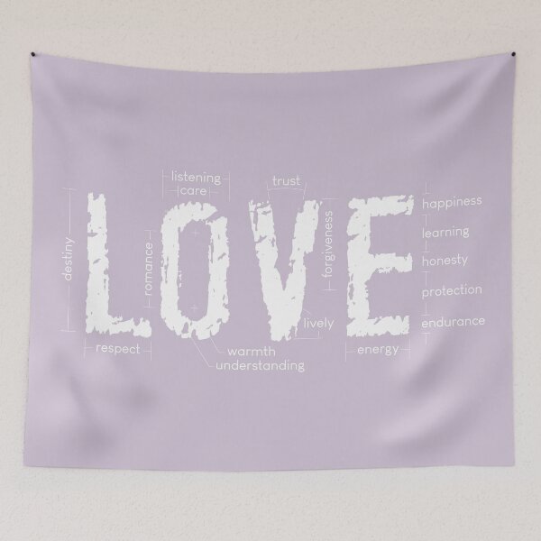Item preview, meaning of love in pastel lavender designed and sold by storieslanguage.