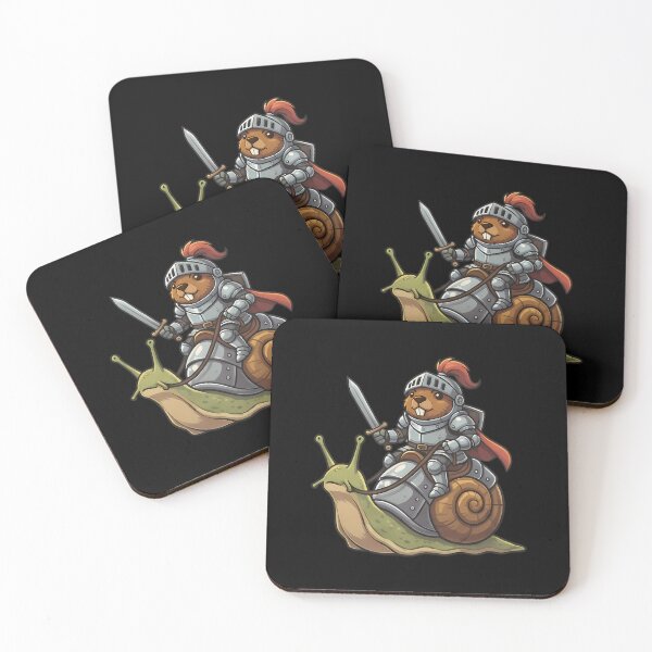 Item preview, Medieval Beaver Knight Riding Snail designed and sold by yqqrghdmzl33.
