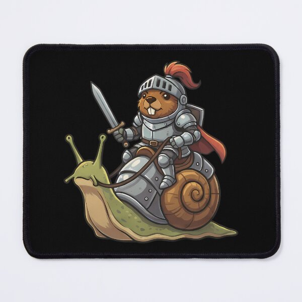 Item preview, Medieval Beaver Knight Riding Snail designed and sold by yqqrghdmzl33.