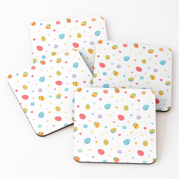 Item preview, Colorful Easter Eggs Pattern - Cute Spring Eggs, Flowers and Hearts Design designed and sold by TTStudio.