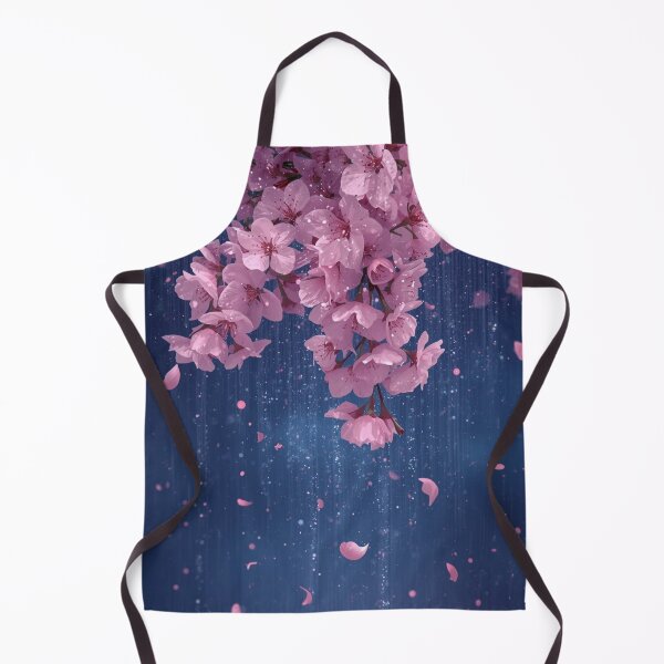 Item preview, Pink Cherry Blossoms Falling in Magical Blue Rain designed and sold by LakLuxe studio .