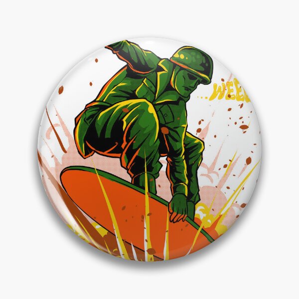 Item preview, Just Another Day Dodging Mines – Explosive War Humor Military Bomb Surfing designed and sold by xiir.
