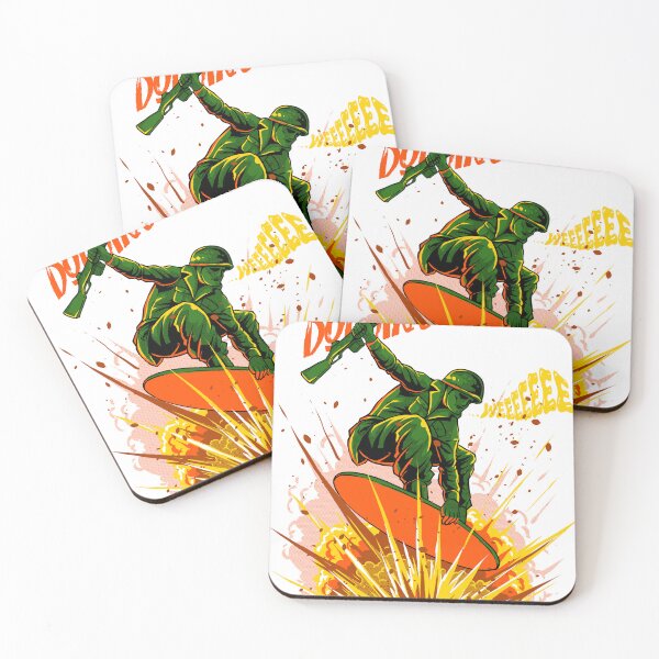 Item preview, Just Another Day Dodging Mines – Explosive War Humor Military Bomb Surfing designed and sold by xiir.
