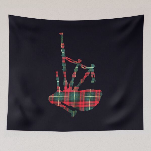 Item preview, Pipes in a Old Country Tartan designed and sold by Murph's Images.