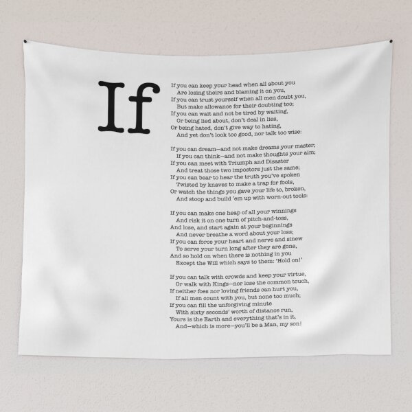 Item preview, If Poem Rudyard Kipling Quote designed and sold by yqqrghdmzl33.