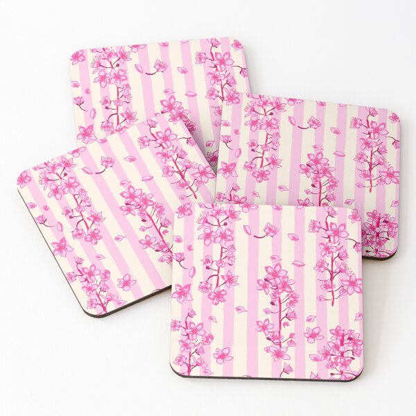 Item preview, Retro Pink Cherry Blossoms designed and sold by MaiZephyr.