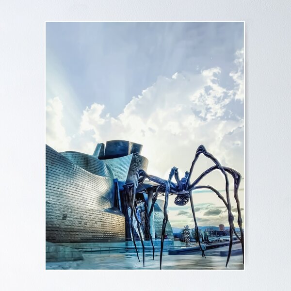 Bilbao fine art print, Guggenheim museum, Louise Bourgeois, art lover gift,  travel print, vacation wall art, European landmark, Europe trip