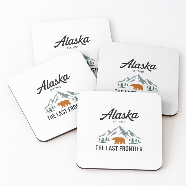 Item preview, Alaska The Last Frontier: Vintage Mountain & Grizzly Bear Retro Illustration designed and sold by Colorful-Garden.