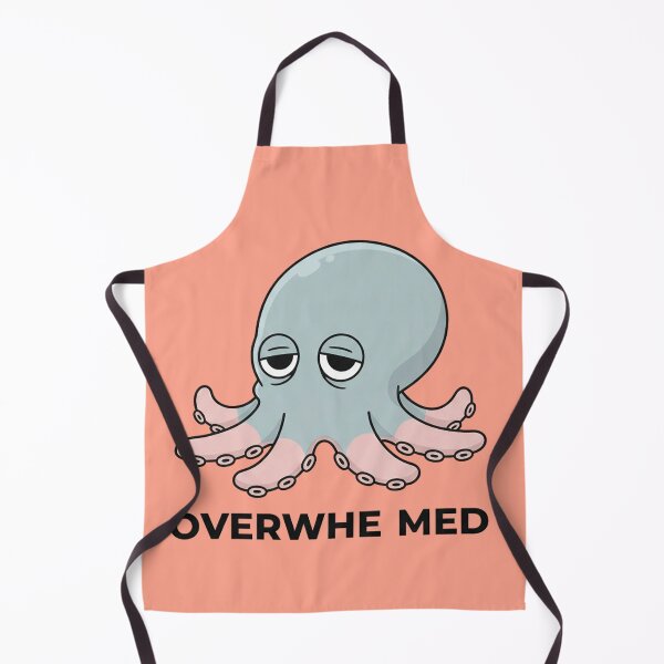 Item preview, Overwhelmed Octopus Sticker | Funny Anxiety Meme Animal Shirt designed and sold by ZyxDes.