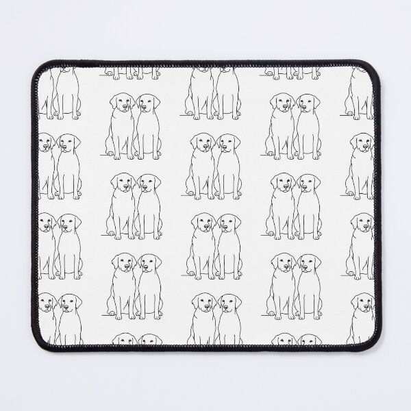 Item preview, Golden Retriever and Labrador Minimalist Dog Duo Line Art designed and sold by tineldesign.