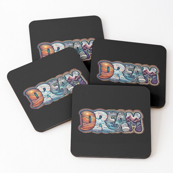 Item preview, DREAM Illustrated Letter Art – Surreal Landscape Typography with Cosmic, Ocean & Desert Elements designed and sold by Bright Nest Studio.