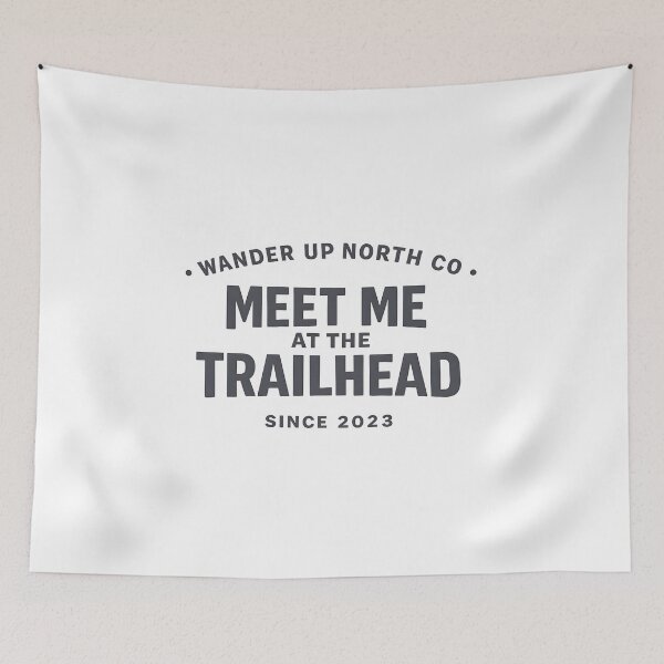Item preview, Meet Me At The Trailhead – Heritage Outdoor Typography | Quiet Wild Series designed and sold by WanderUpNorth.