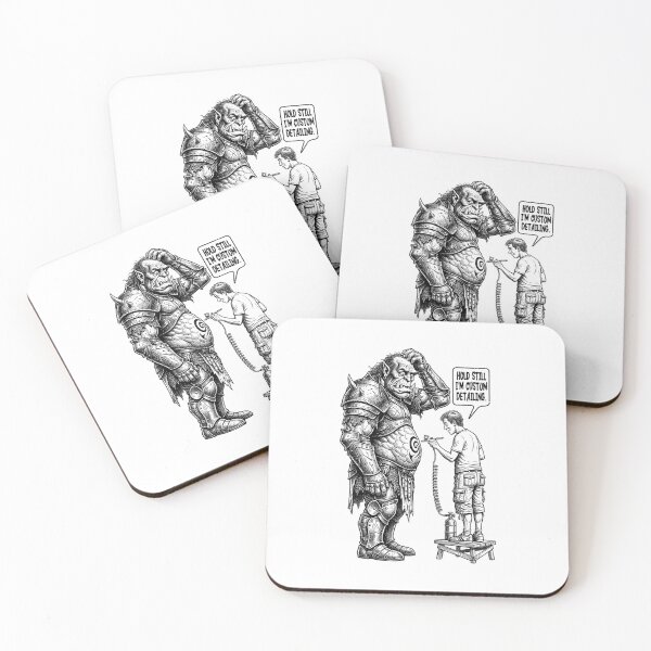 Item preview, Fantasy Miniature Painter Orc Funny Airbrush Painting RPG designed and sold by GrandeDuc.