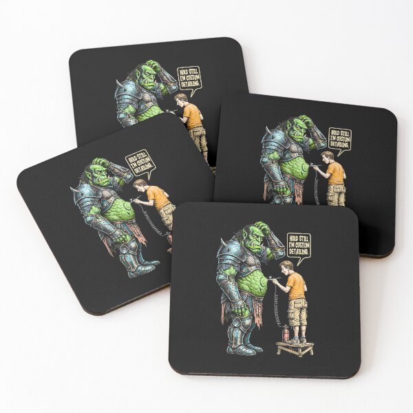 Item preview, Fantasy Miniature Painter Orc Funny Airbrush Painting RPG designed and sold by GrandeDuc.