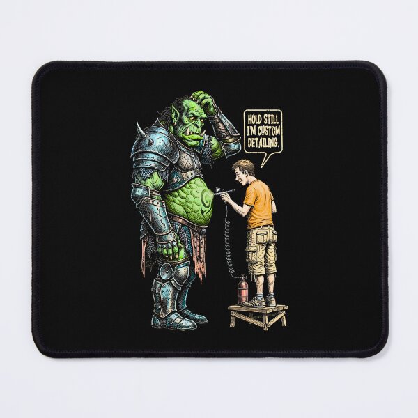 Item preview, Fantasy Miniature Painter Orc Funny Airbrush Painting RPG designed and sold by GrandeDuc.