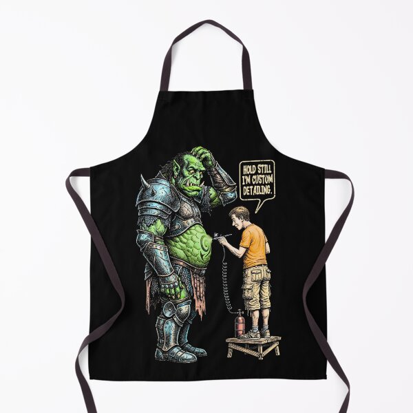 Item preview, Fantasy Miniature Painter Orc Funny Airbrush Painting RPG designed and sold by GrandeDuc.