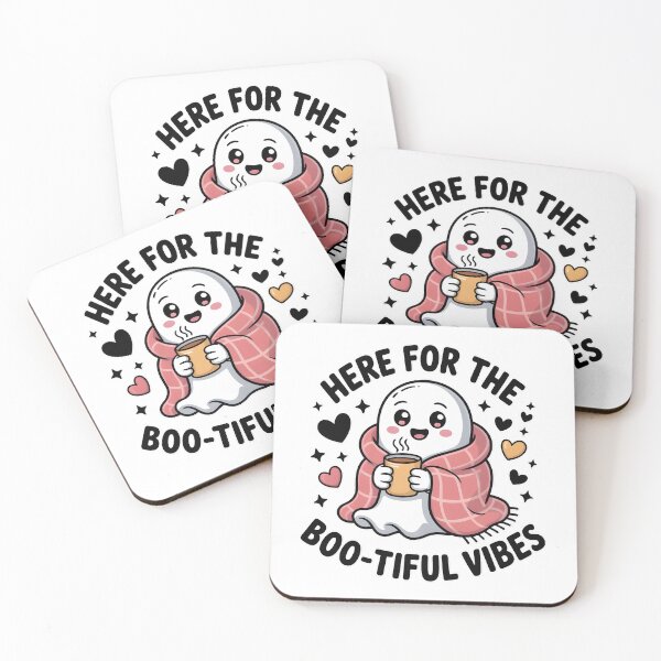 Item preview, Here For The Boo-tiful Vibes T-Shirt – Cute Ghost Cozy Kawaii Halloween Shirt designed and sold by ImaginedSpace7.
