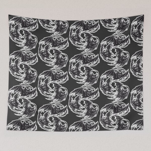 Item preview, Flying Bats Illustration | Dark Gothic Art | Night Aesthetic Design designed and sold by SergeyDigital.