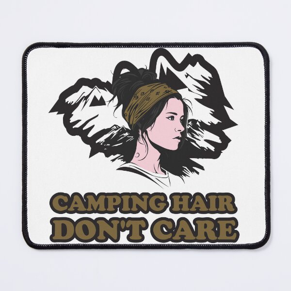 Item preview, Camping Hair Don't Care Messy Bun Mountains designed and sold by SP Street Print.
