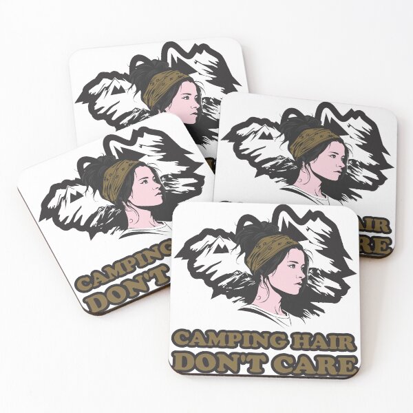 Item preview, Camping Hair Don't Care Messy Bun Mountains designed and sold by SP Street Print.