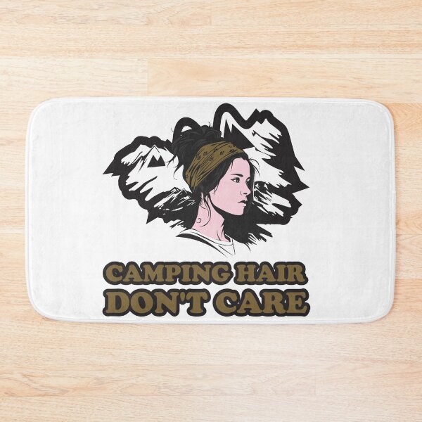 Item preview, Camping Hair Don't Care Messy Bun Mountains designed and sold by SP Street Print.