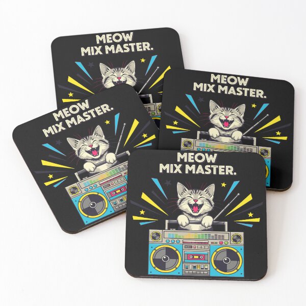 Item preview, Meow Mix Master Retro Cat designed and sold by SillyPawsStudio.